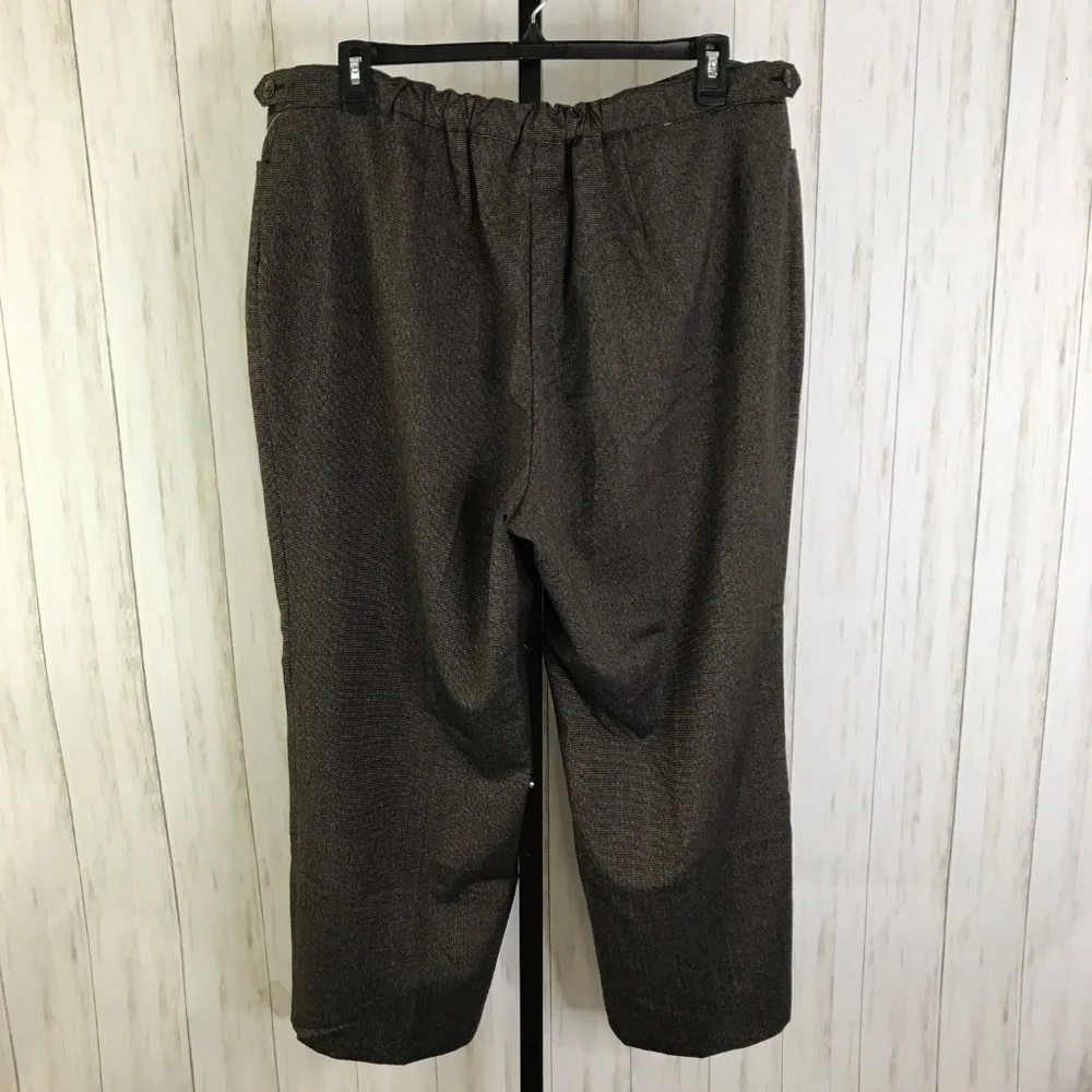 Maggie Barnes Brown Tweed Dress Pants 20WP - Picture 2 of 5